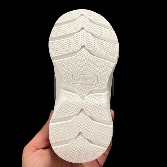 Carters Toddler Boys Dinosaur T-Rex Sneakers Size 7,12 Gray Lighted Slip on Shoe - Picture 9 of 14